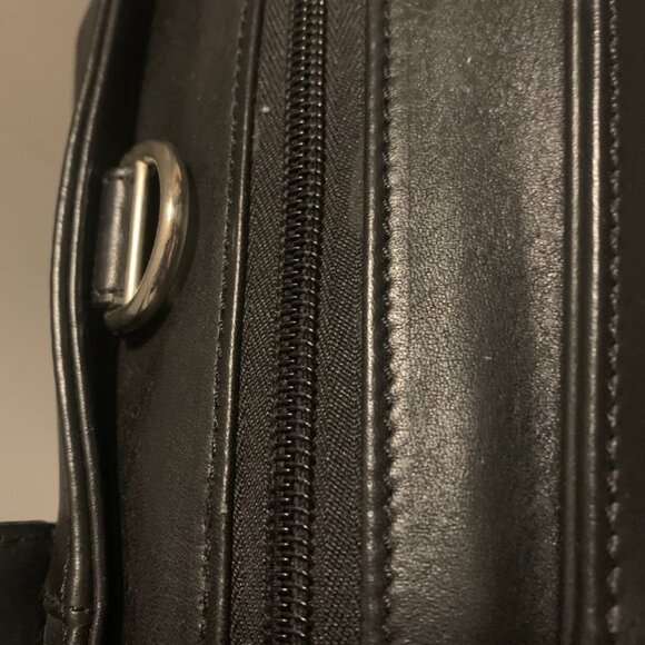 RARE! Kenneth Cole New York Vintage Black Leather Doctor-Style Satchel - Picture 9 of 14
